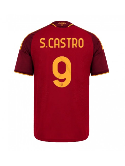 Moški Nogometna dresi replika AS Roma Santiago Castro #9 Domači 2026-27 Kratek rokav Moški Nogometna dresi replika AS Roma Santiago Castro #9 Domači 2026-27 Kratek rokav